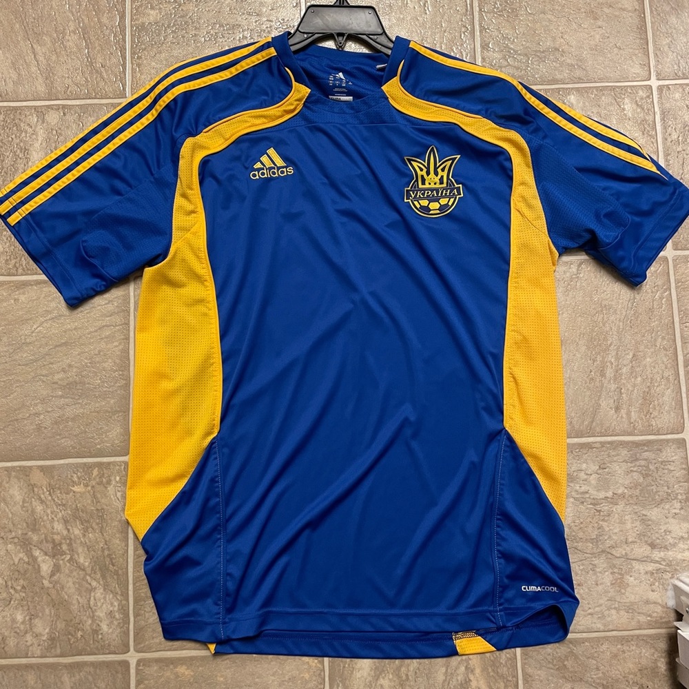 Ukraine soccer adidas training kit